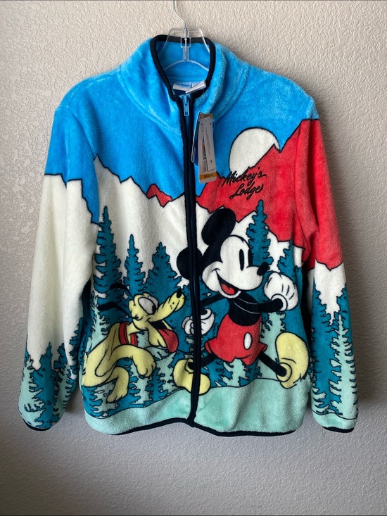 Disney Jackets & Blazers - Disney Mickey Mouse Pluto Fleece Jacket Mickey's Lodge Full Zip Blue